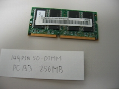 PC133：144ピンS.O.DIMM:256MB